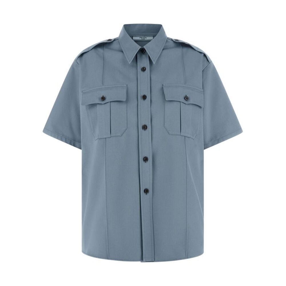 Prada Blue Cotton Women's Blouse